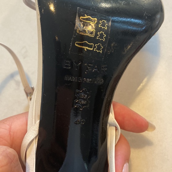 By Far nappa leather white sandals - Picture 3 of 7